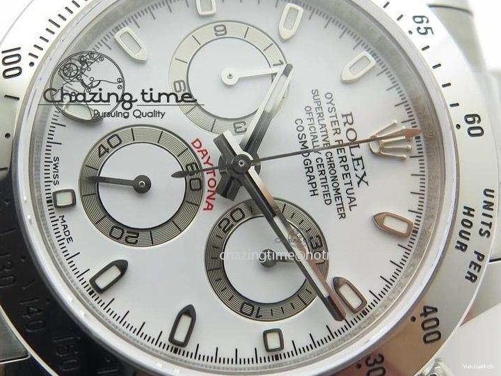 Best Daytona Dial SS (Same A23J Bracelet as White JF Edition Genuine) On 116520 Thickness 1024